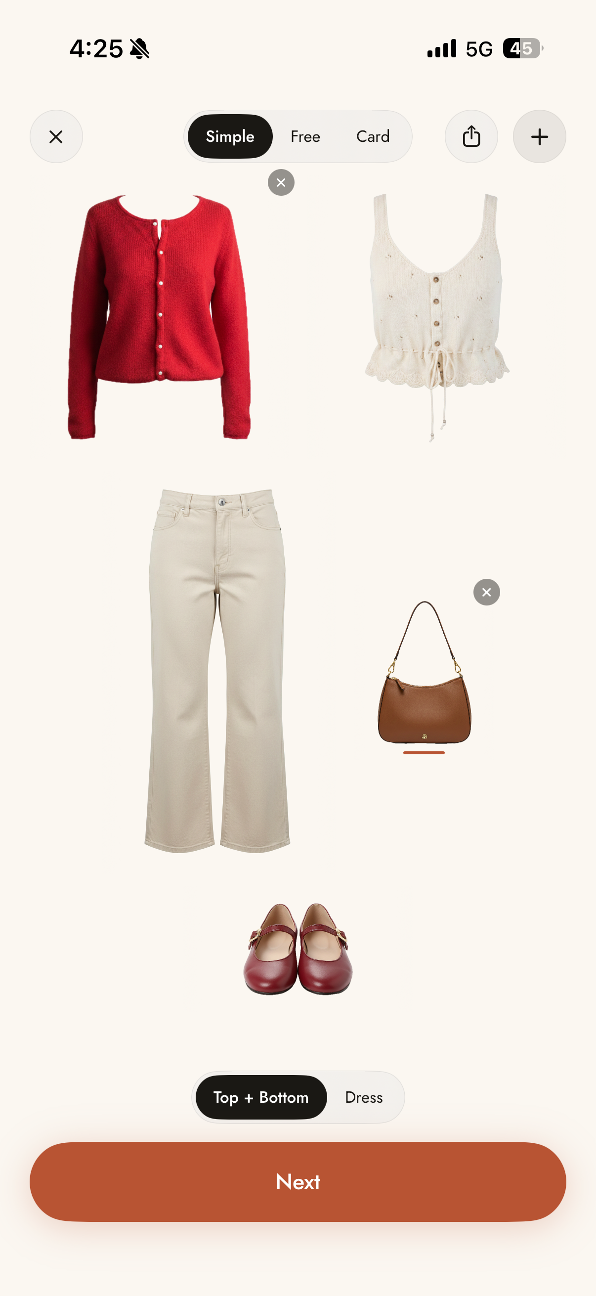 Outfit Canvas — build outfits from your wardrobe